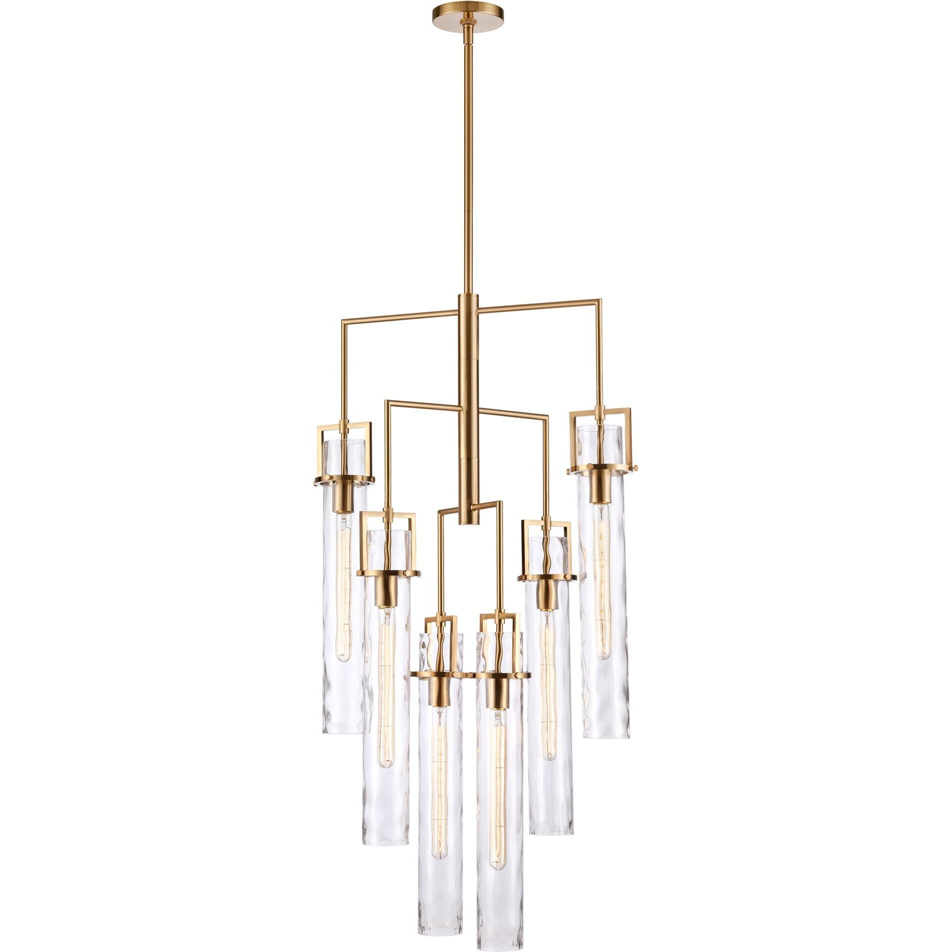 Jayden 6 Light 24.25 inch Lacquered Gold Chandelier Ceiling Light
