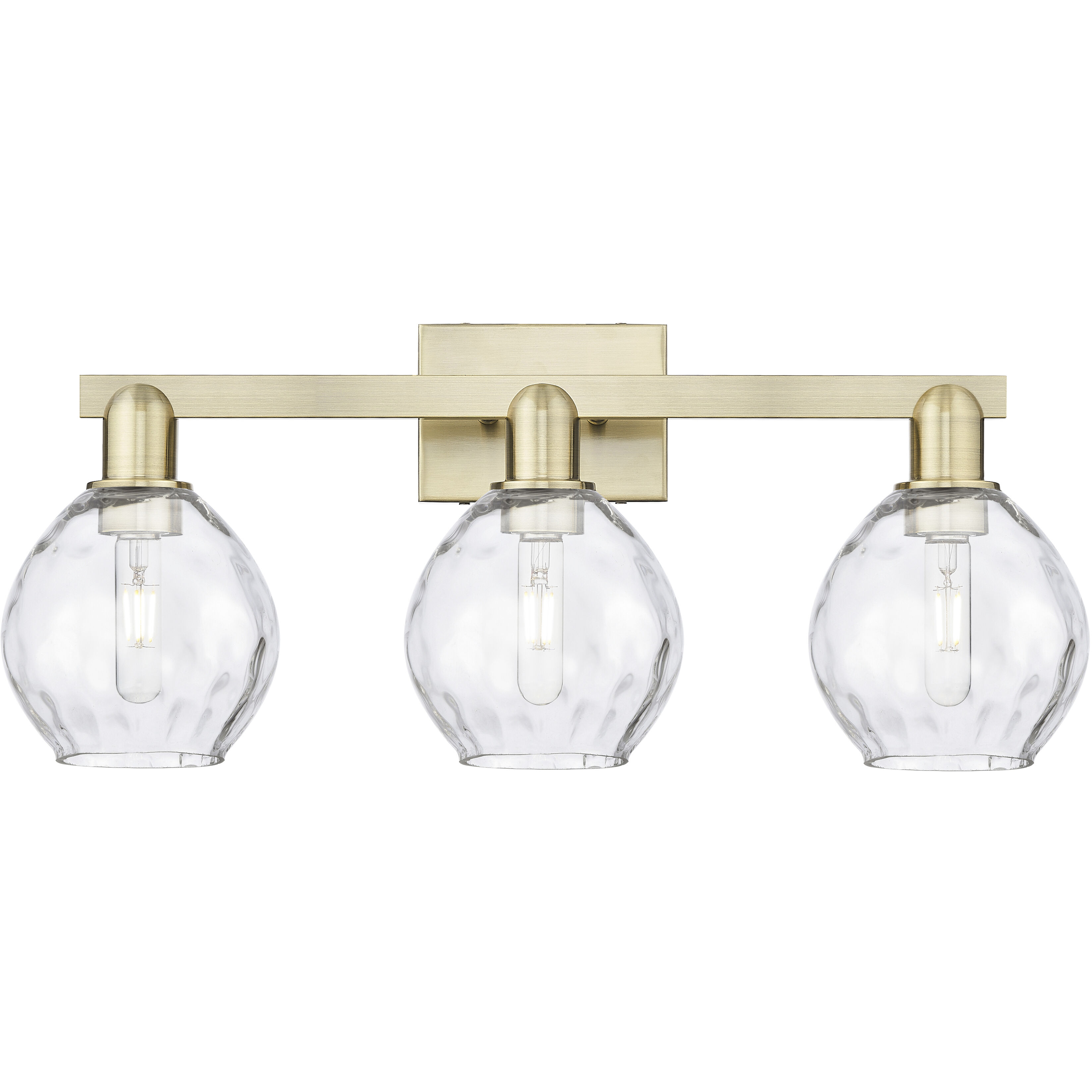 Arcadia Waverly 3 Light 25 inch Antique Brass Bath Vanity Light Wall Light