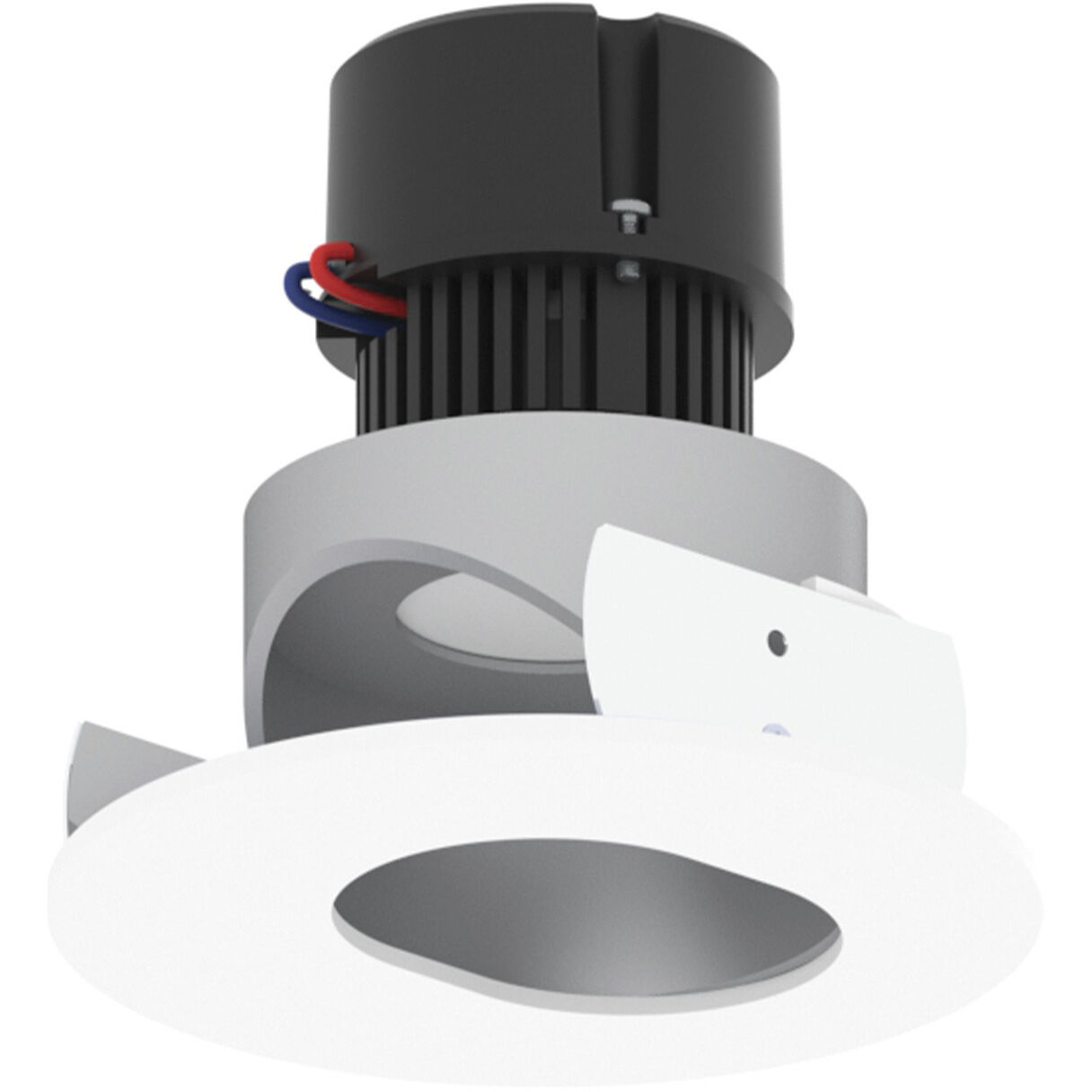 Pearl Haze Slot Aperture / Bright White Flange LED Round Adjustable Slot Aperture Retrofit in 3000K, Haze / Bright White, 4" Retrofit