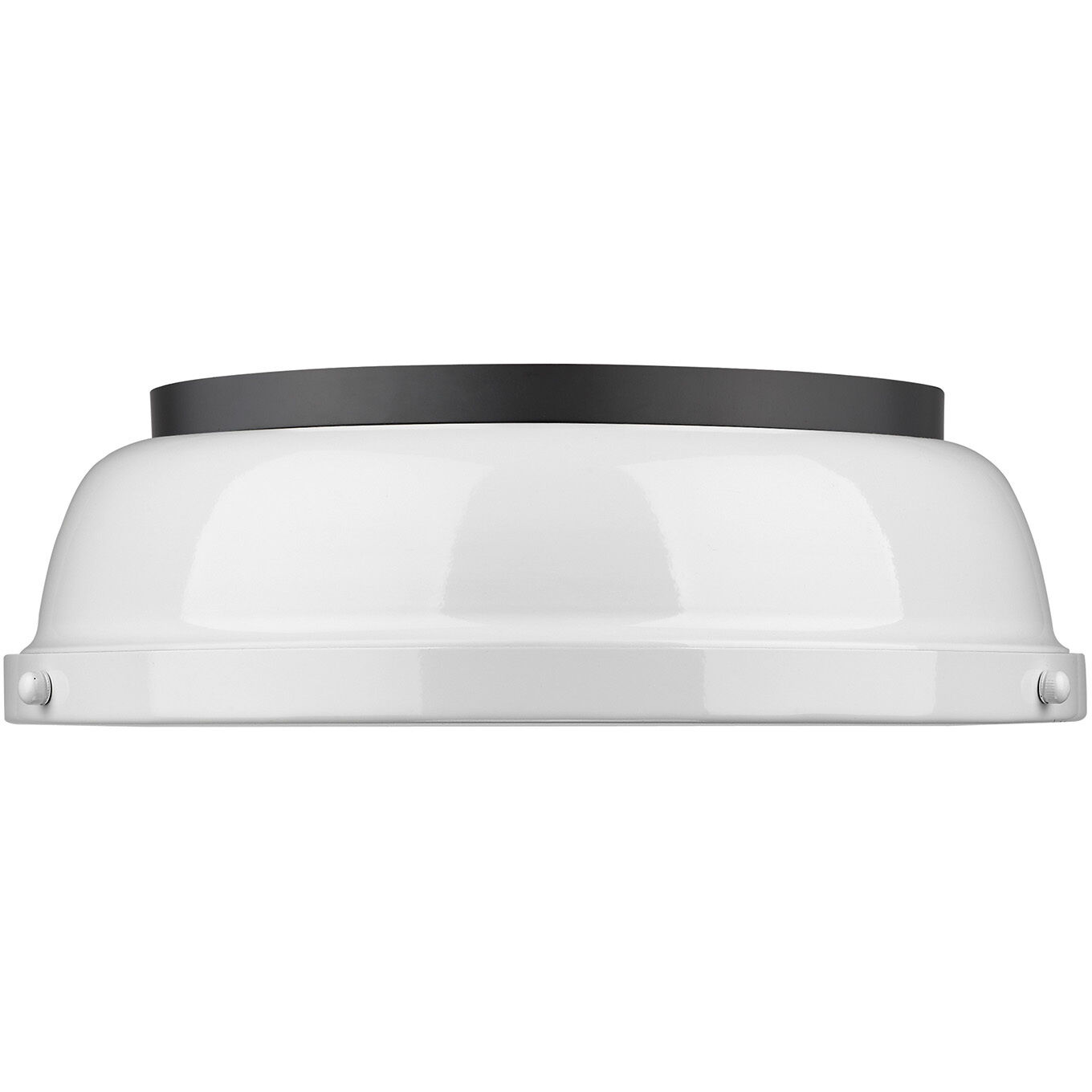 Yep Duncan 2 Light 14 inch Matte Black Flush Mount Ceiling Light in White, Damp