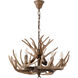 Canada 6 Light 27 inch Brown Antler Pendant Ceiling Light