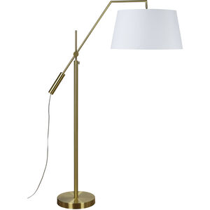 Claire 70 inch 100.00 watt Satin Brass Floor Lamp Portable Light