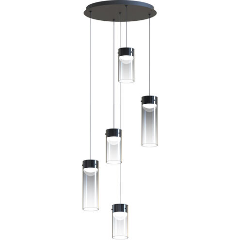 Highball LED 16.5 inch Gunmetal Multi-Light Pendant Ceiling Light