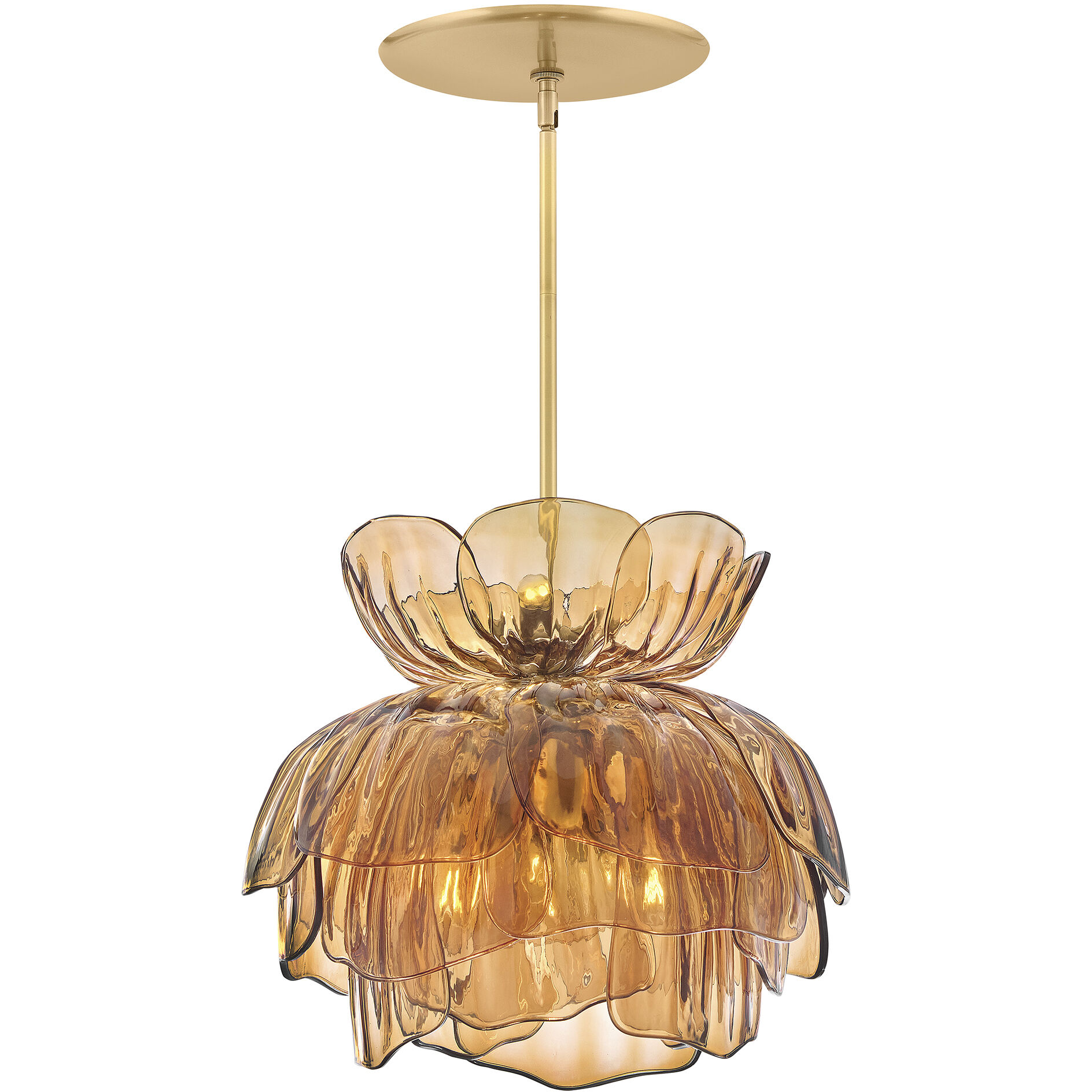 Fantine 7 Light 22 inch Unlacquered Brass Chandelier Ceiling Light in Light Amber