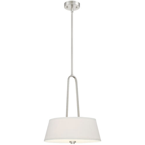Studio 2 Light 15 inch Satin Platinum Inverted Pendant Ceiling Light