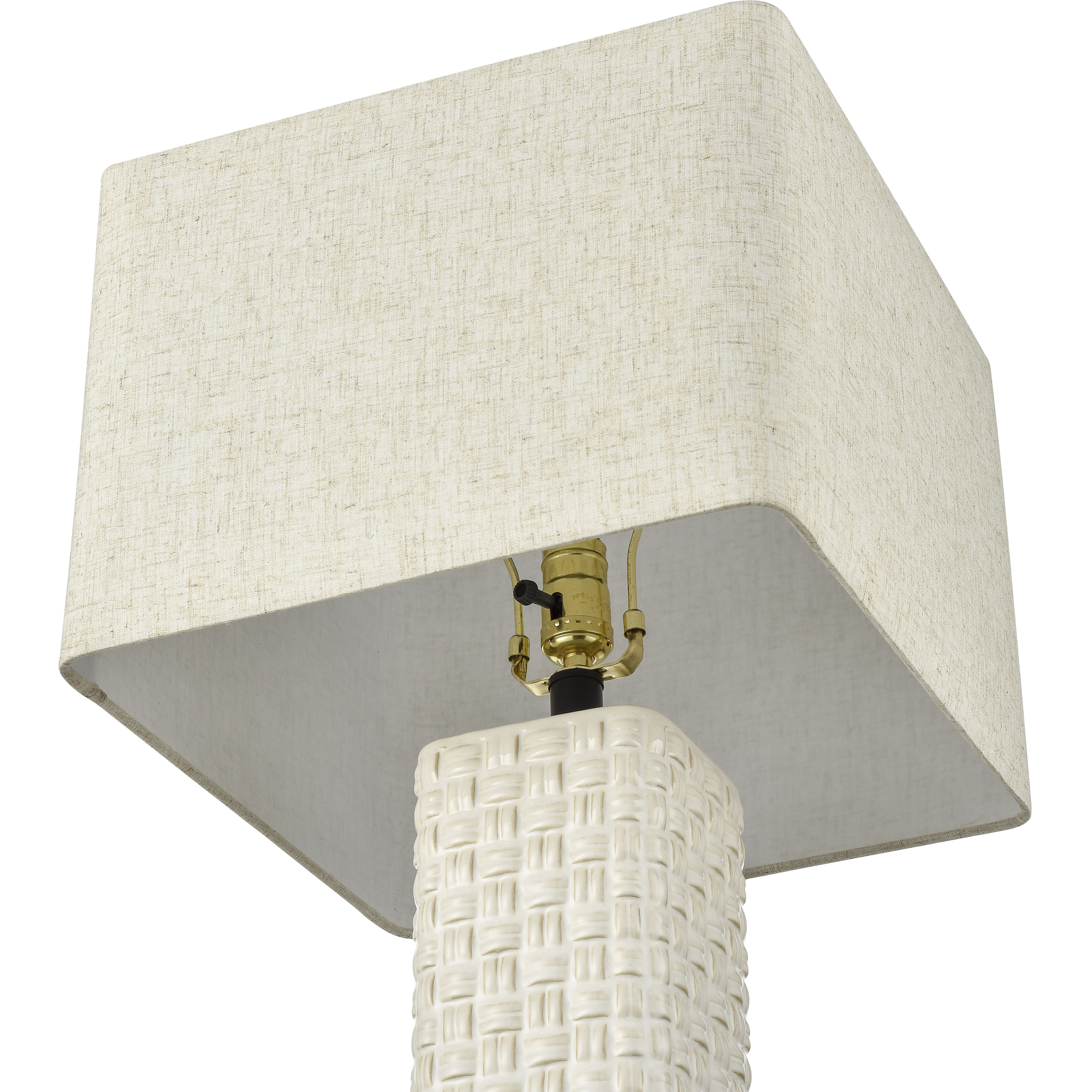 Tunstall 27.5 inch 9 watt White Glazed Table Lamp Portable Light