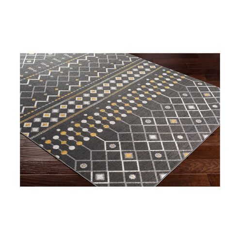 Rafetus 91 X 63 inch Charcoal/Medium Gray/Butter/Black/White Rugs, Rectangle