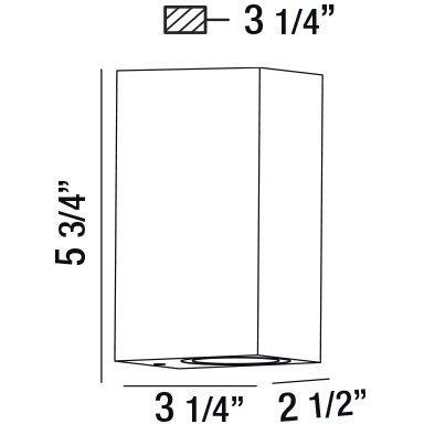 Dale LED 6 inch Graphite Grey Outdoor Wall Mount
