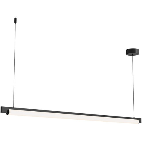 Keel LED 60 inch Satin Black Pendant Ceiling Light in 3000K