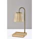 Ridgley 13.25 inch 50 watt Antique Brass Candlewarmer Lamp Portable Light, Simplee Adesso