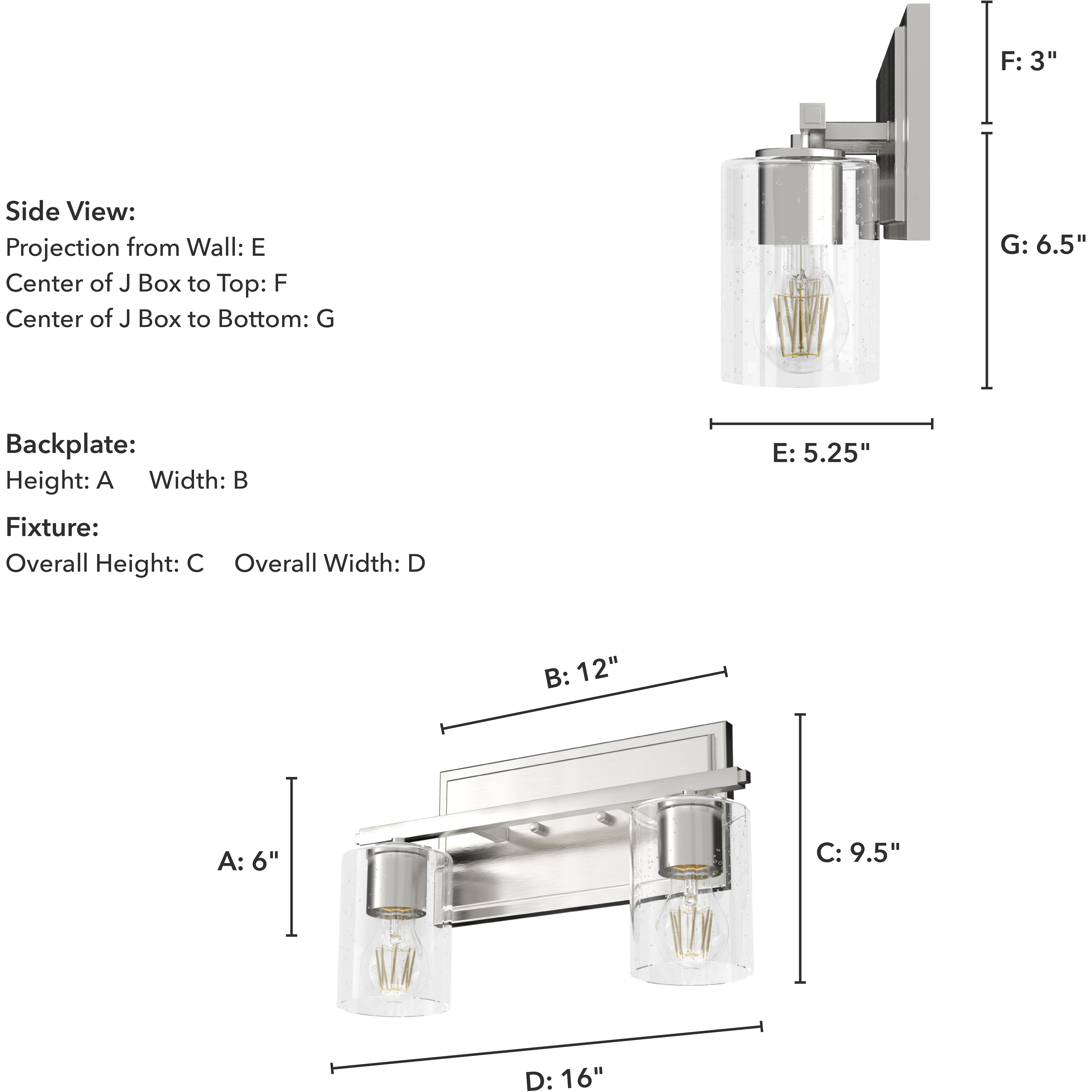 Kerrison 2 Light 16 inch Brushed Nickel Vanity Light Wall Light