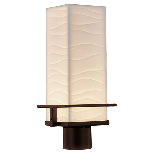 Porcelina LED 16 inch Dark Bronze Outdoor Post Light, Rectangle