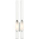 Acra 2 Light 5 inch Shiny White ADA ADA Double Sconce Wall Light