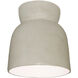 Radiance Collection - Hourglass 1 Light 7.5 inch Antique Patina Flush-Mount Ceiling Light in Dedicated LED, Form+Finish+Function