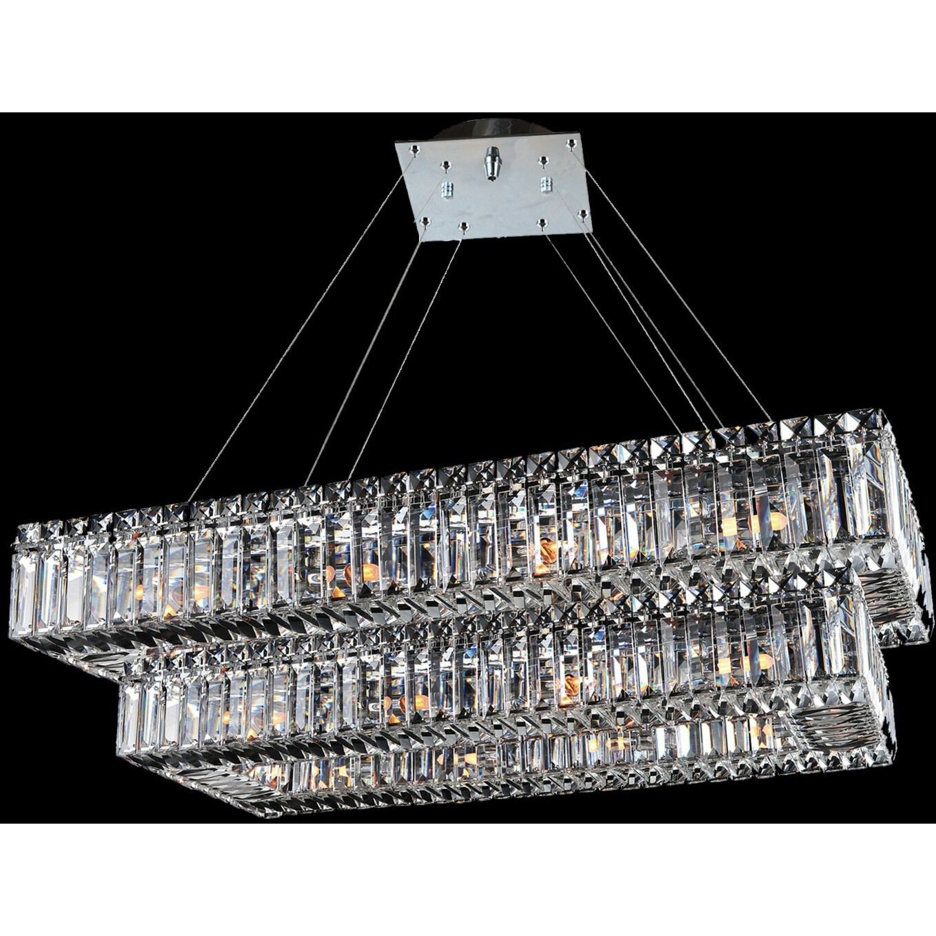 Baguette 26 Light 27 inch Chrome Pendant Ceiling Light