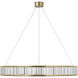 Chapman & Myers Iterna LED 40 inch Antique-Burnished Brass Ring Chandelier Ceiling Light in Crystal