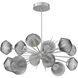 Mesa LED Classic Silver Linear Pendant Ceiling Light in 3000K LED, Smoke