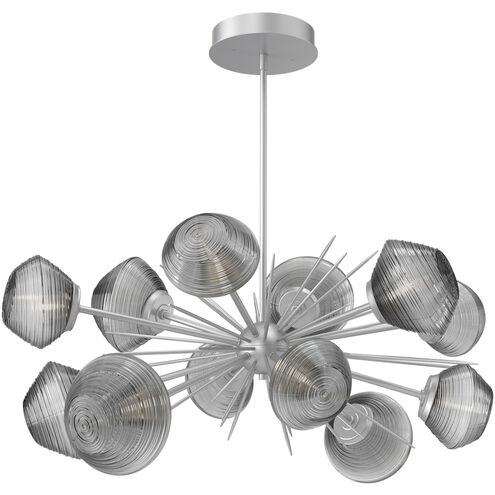 Mesa LED Classic Silver Linear Pendant Ceiling Light in 3000K LED, Smoke