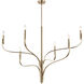Livadia 6 Light Champagne Bronze Chandelier Ceiling Light, 1 Tier Large