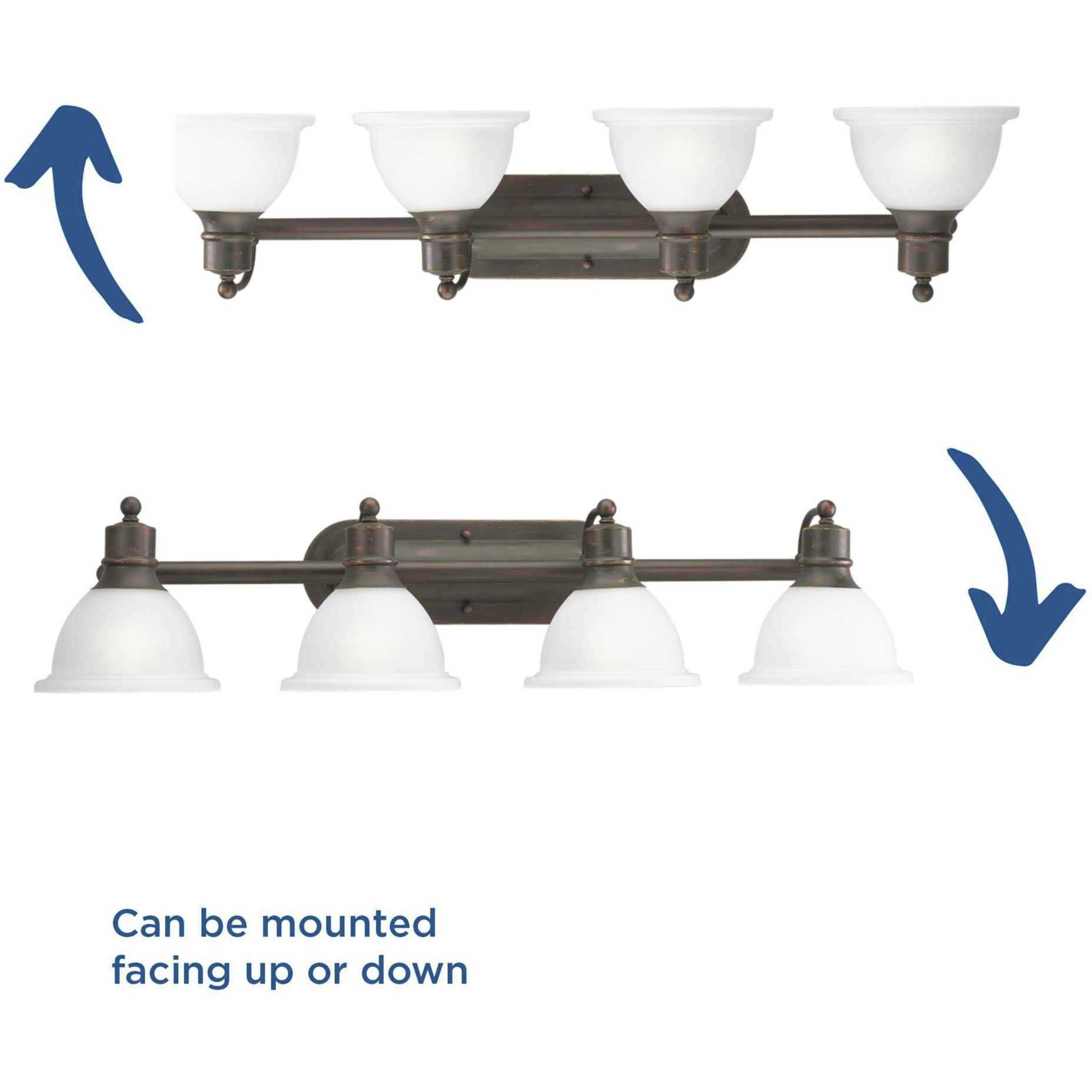 Madison 4 Light 37.5 inch Antique Bronze Bath Vanity Wall Light