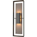 Shadow Box 2 Light 34 inch Coastal Oil Rubbed Bronze and Coastal Dark Smoke Outdoor Sconce in Coastal Oil Rubbed Bronze/Coastal Dark Smoke, Tall