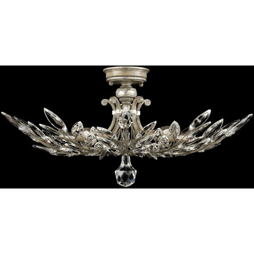 Crystal Laurel 5 Light 28 inch Silver Semi-Flush Mount Ceiling Light