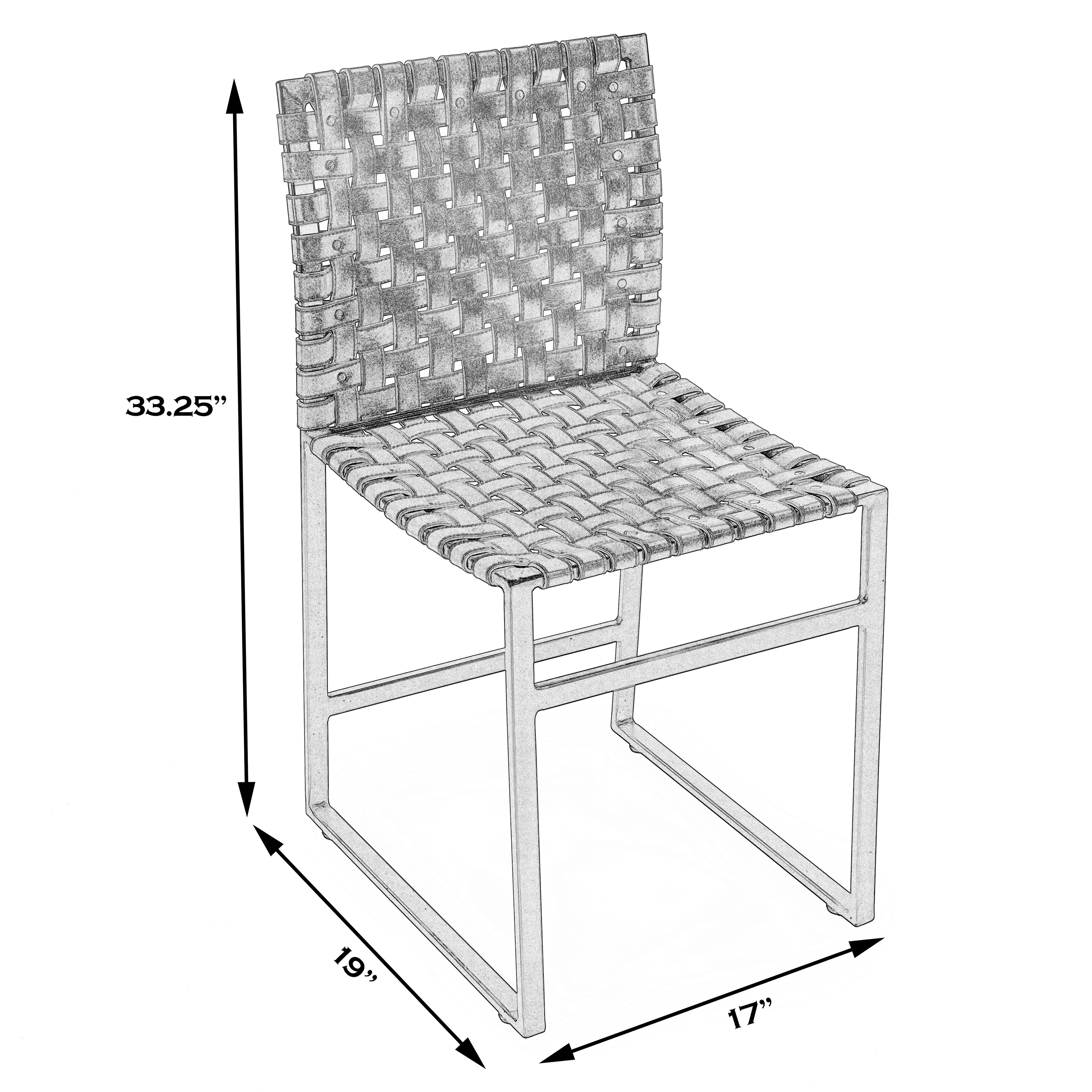 Urban Brown Woven Leather Accent Chair