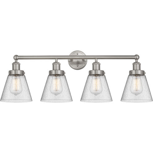 Cone 4 Light 33.5 inch Brushed Satin Nickel Bath Vanity Light Wall Light
