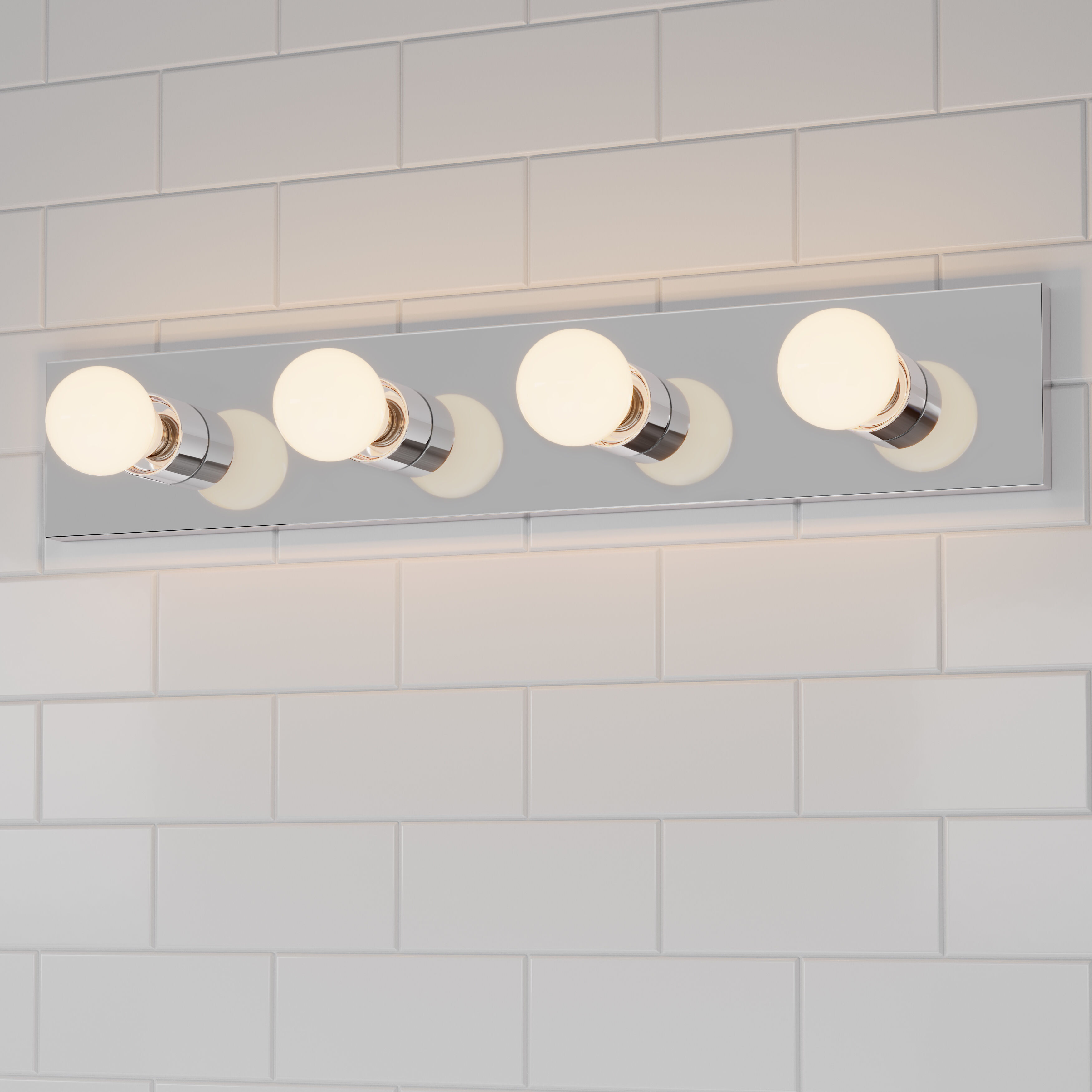 Bellisse 4 Light 24 inch Chrome Bathroom Vanity Light Bar Wall Light