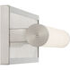 Yep Stratum 1 Light 25.25 inch Brushed Nickel with Jazz White Marble Vanity Light Wall Light