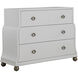 Pearl Ivory White and Satin Brass Chest