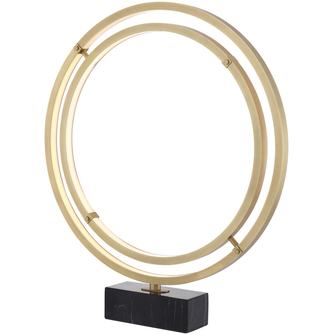 Cassini 31.1 inch Antique Brass with Black Marble Base Table Lamp Portable Light