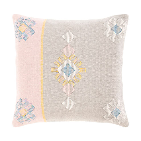 Zakaria 20 X 20 inch Cream/Saffron/Bright Blue/Pale Pink/White Pillow Kit, Square