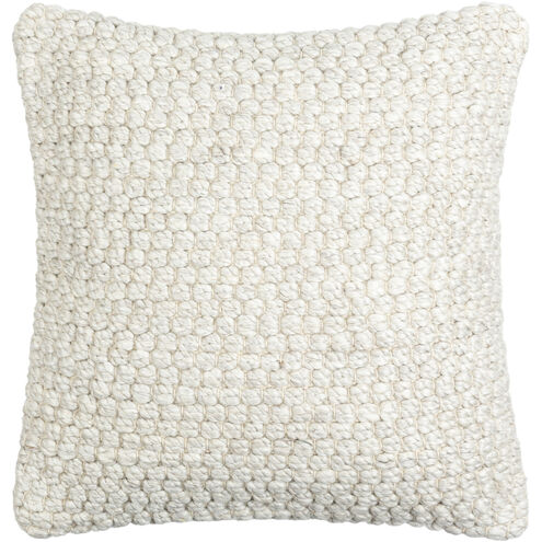 Kolapur 22 X 22 inch White/Light Silver/Ash Accent Pillow