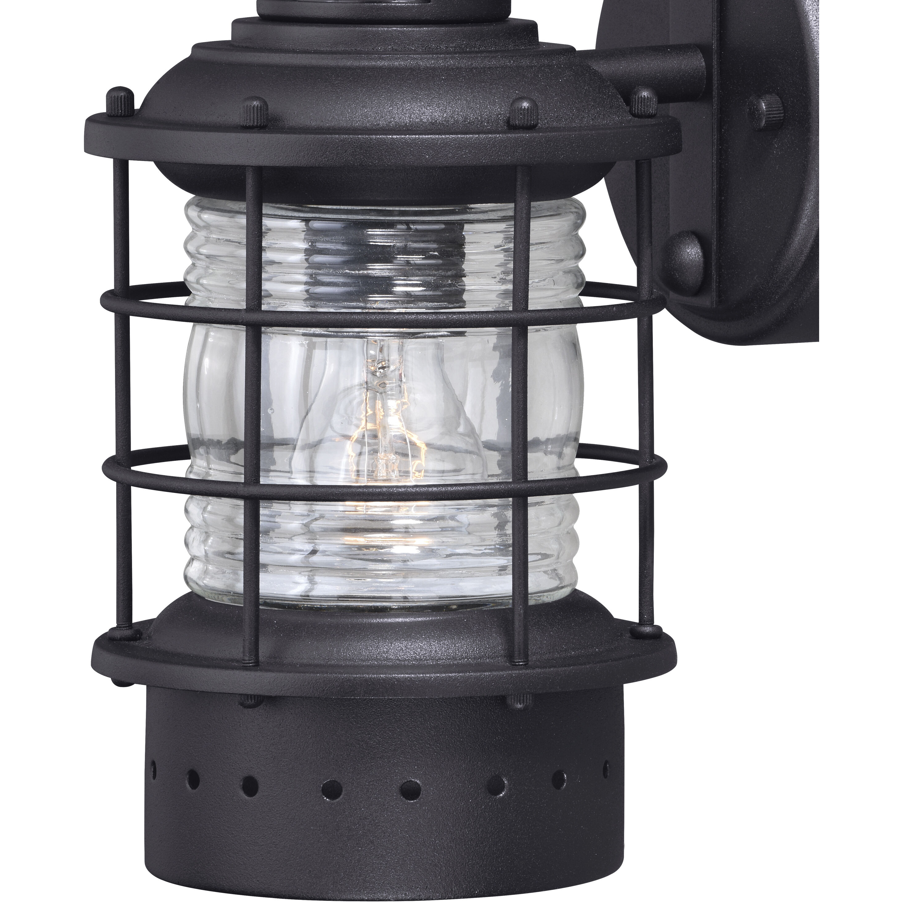 Hyannis Textured Black Outdoor Motion Sensor