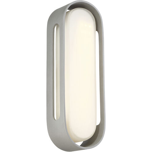 Floating Oval LED 5 inch Sand Silver ADA Wall Sconce Wall Light, Outdoor
