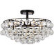 Savannah 5 Light 18 inch Black Flush Mount Ceiling Light