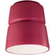 Radiance Collection LED 7.5 inch White Crackle Outdoor Flush-Mount