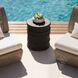 Dermot 18 inch Black Outdoor End Table