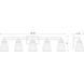 Lyna 5 Light 38.75 inch Matte Black Vanity Wall Light