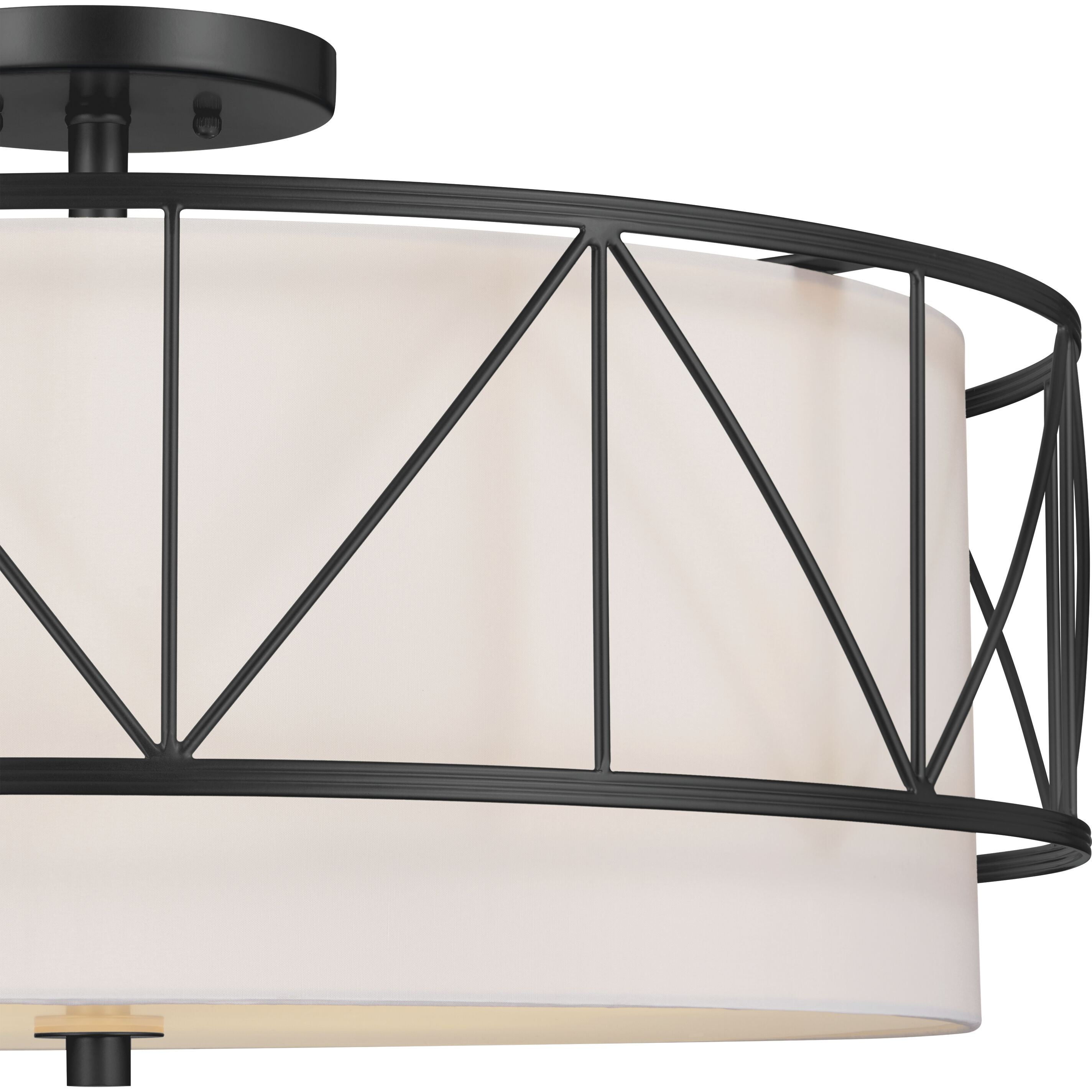 Birkleigh 4 Light 24 inch Black Flush Mount Ceiling Light
