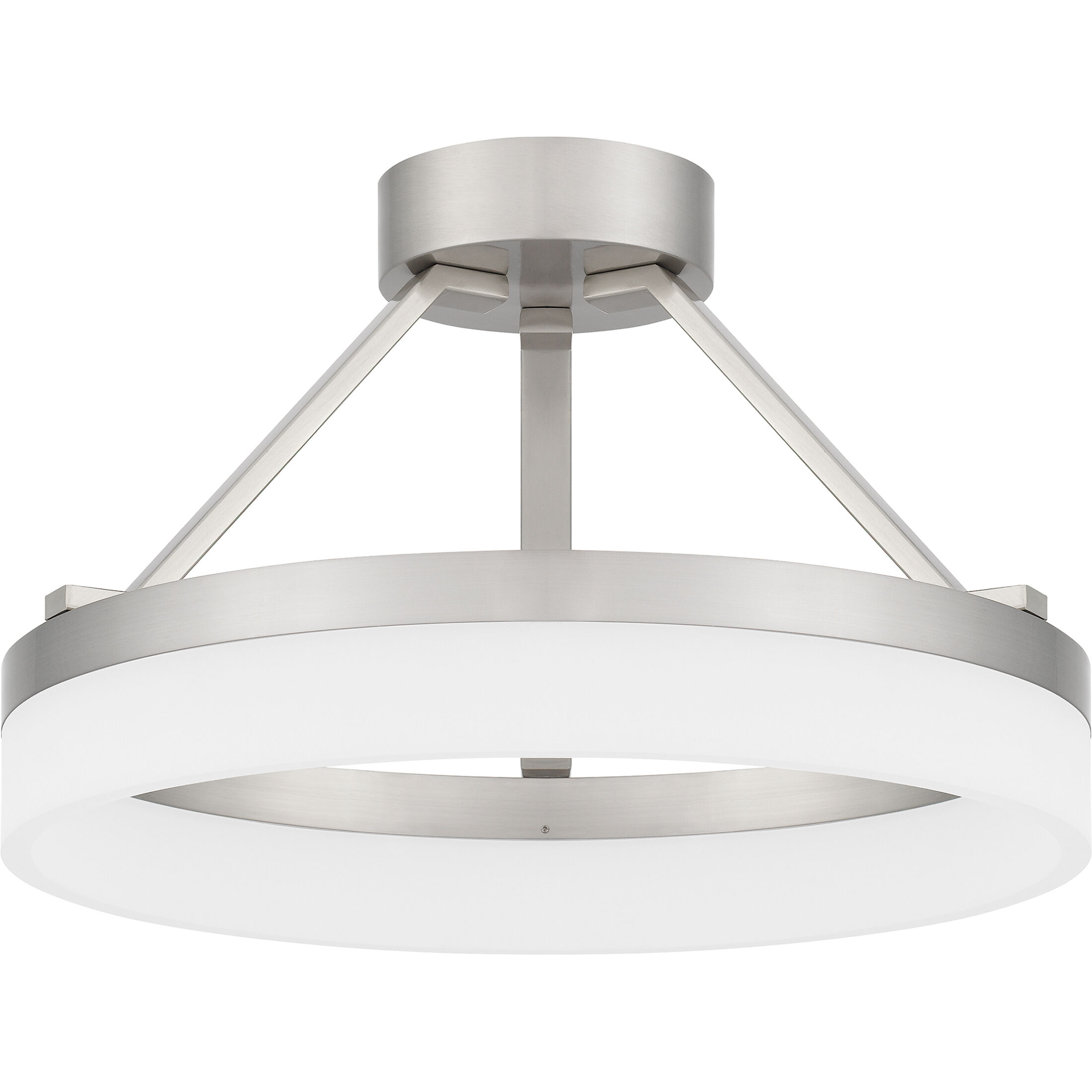Cohen 15.75 inch Brushed Nickel Semi-Flush Mount Ceiling Light