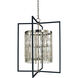 Hannah 10 Light 32 inch Brushed Brass with Matte Black Foyer Chandelier Ceiling Light