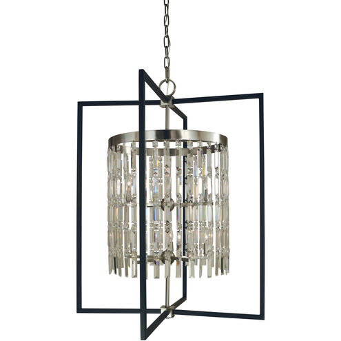 Hannah 10 Light 32 inch Brushed Brass with Matte Black Foyer Chandelier Ceiling Light