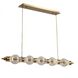 Avra Linear Pendant Ceiling Light in Aged Brass