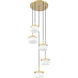 Renaud LED 15.75 inch Modern Gold Chandelier Ceiling Light