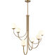 Caroline 6 Light 36 inch Brushed Gold Chandelier Ceiling Light