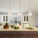 Art Glass 1 Light 12 inch Antique Brass Mini Pendant Ceiling Light