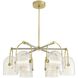 Marco 6 Light 38 inch Antique Brass with Bone Chandelier Ceiling Light