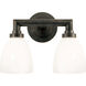 Chapman & Myers Wilton2 2 Light 13 inch Bronze Double Bath Light Wall Light
